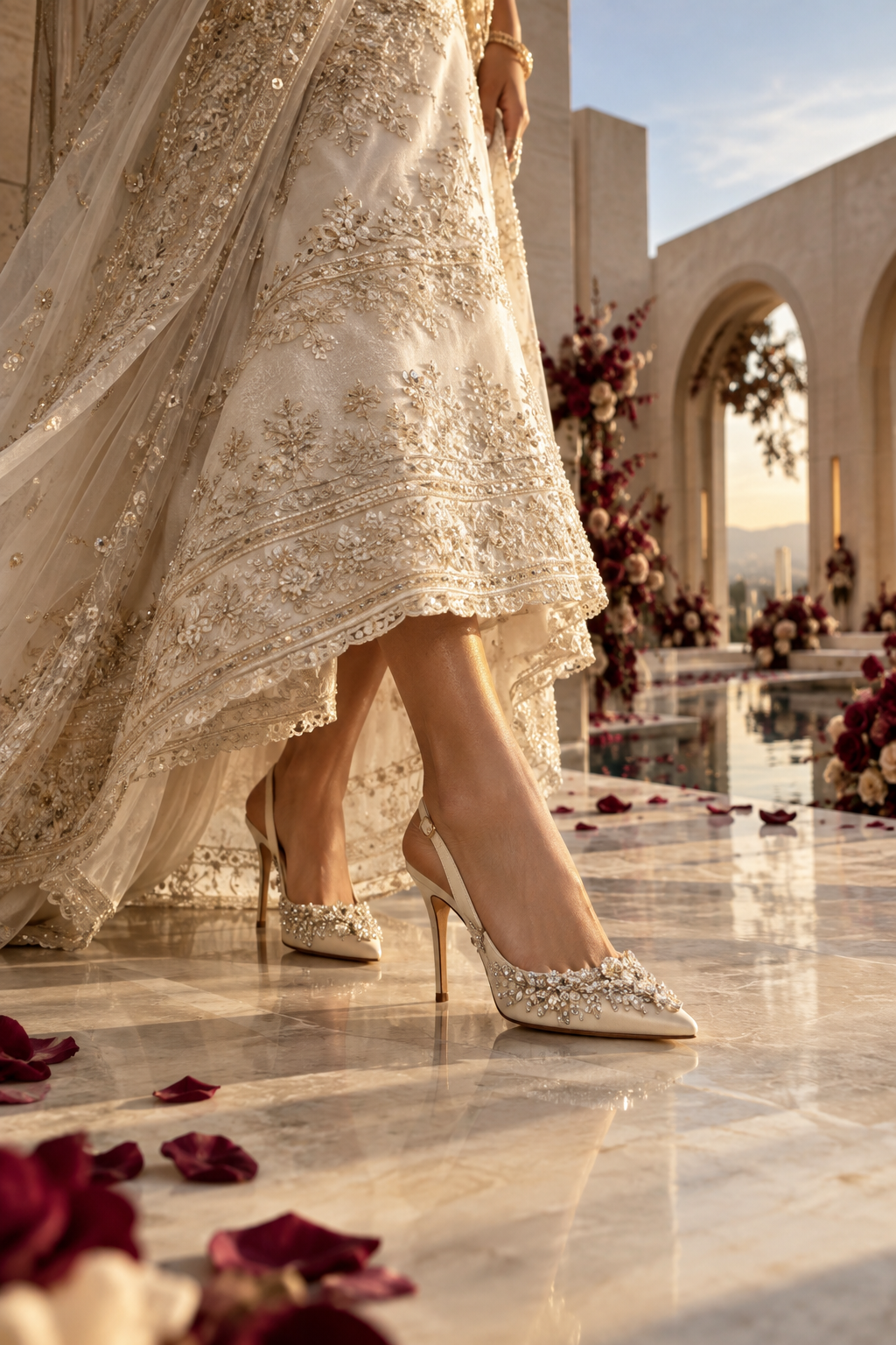 MTR bridal crystal heels collection